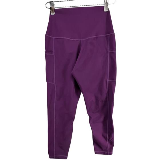 Colorfulkoala Capri Leggings Womens S Purple High Waisted Pocket Yoga Athleisure - Picture 6 of 13